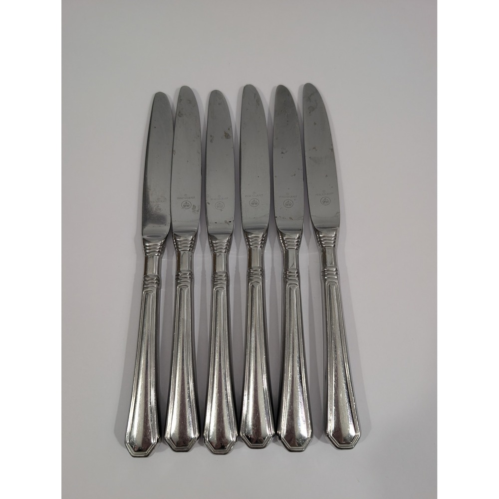Pfaltzgraff Heritage Stainless Steel Dinner Knives Set of 6 Silverware 9.25in